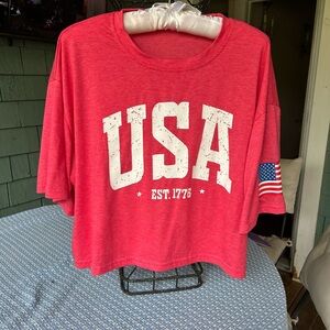 Red USA Graphic T-Shirt. XL